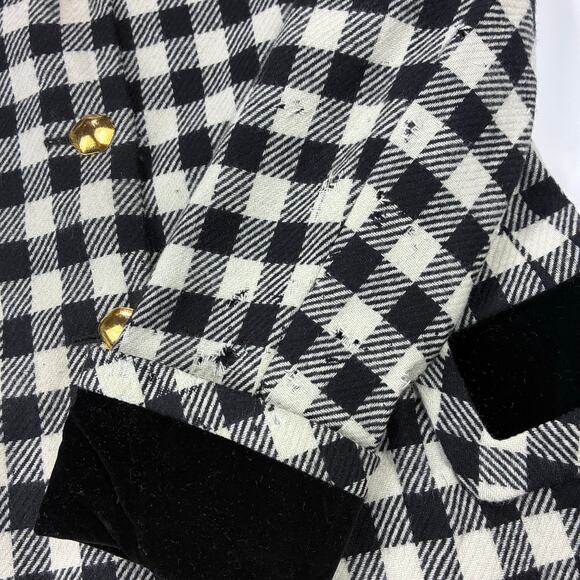 Vintage Escada Margaretha Ley Gingham Blazer Wool Cashmere Old Money Mob Wife - Picture 10 of 13